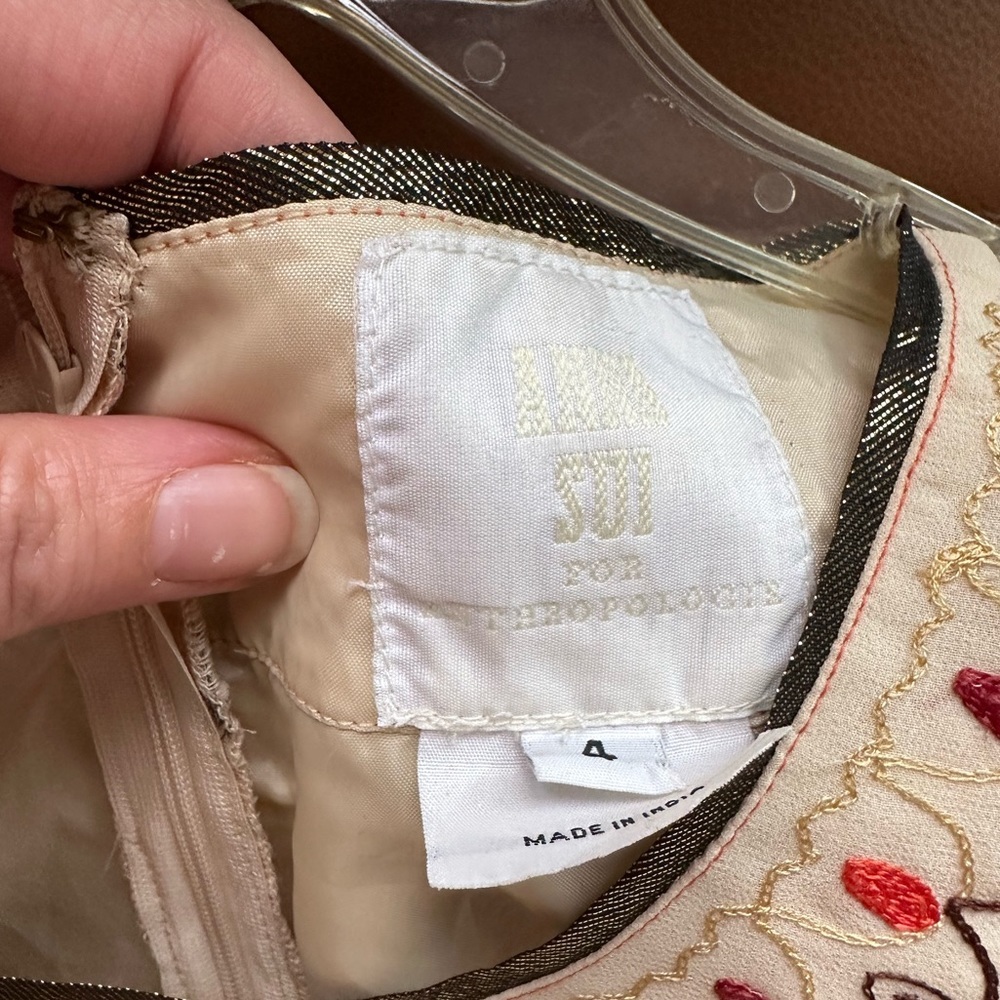 Anna Sui Anthropologie vintage style swing dress boho size small - Picture 5 of 5